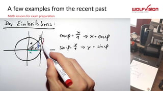 A few examples from the recent past
Math lessons for exam preparation
 