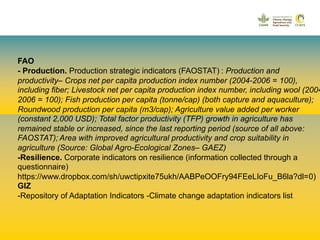 Metrics for Monitoring Climate-Smart Agriculture | PDF
