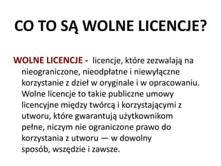 Wolne Licencje Informatyka PPTX wolne-licencje-informatyka-pptx