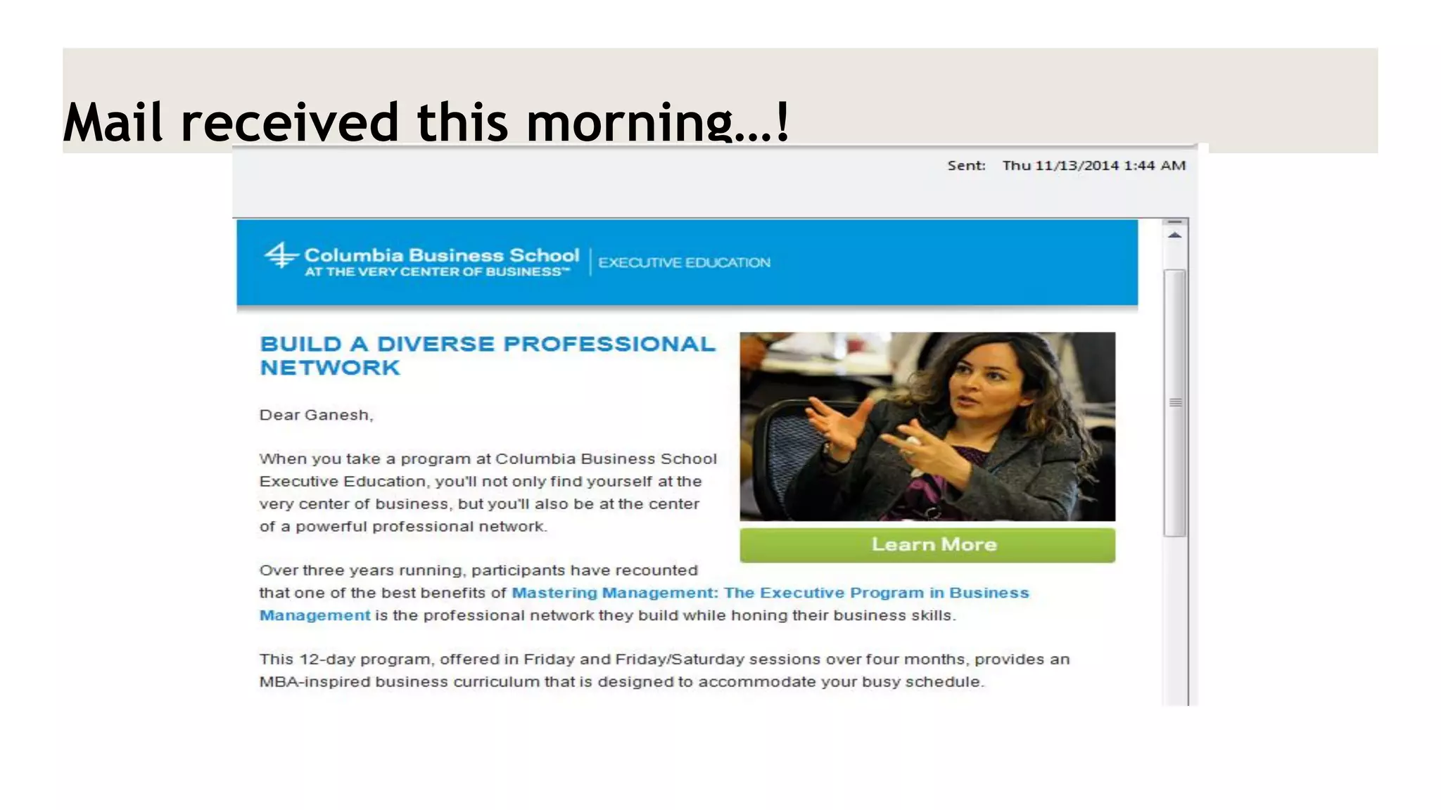 Mail received this morning…!  