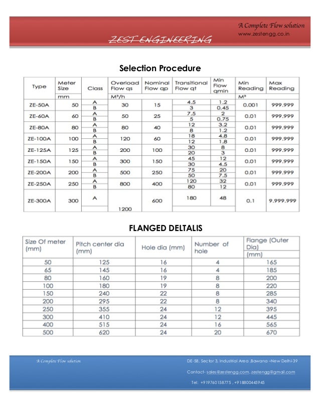 Woltmann type water meter e catalogue