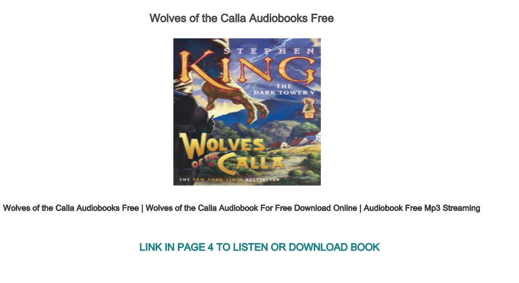 wolves of the calla book wolves of the calla book