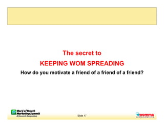 WoM: Viral Psychology 101 - 12 Secrets Of Successful Word-Of-Mouth Programs
