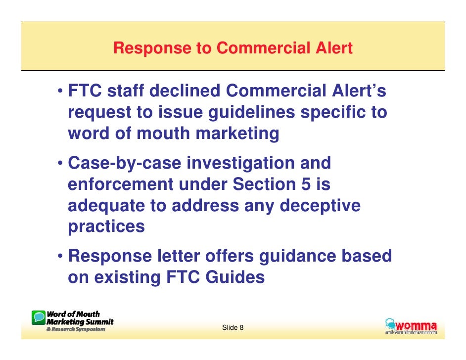 WoM: Word of Mouth Marketing & FTC Advertising Law