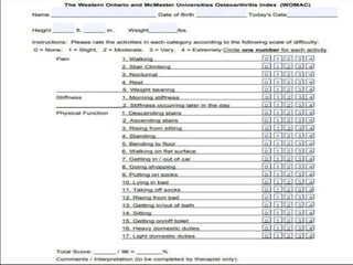 Womac Questionnaire.pdf Womac and Koos | PPTX