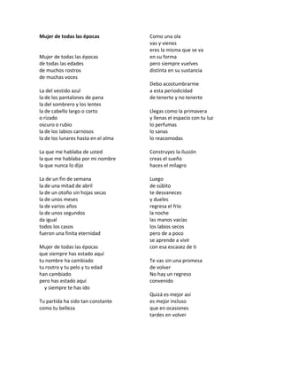 Mujer de todas las épocas
Mujer de todas las épocas
de todas las edades
de muchos rostros
de muchas voces
La del vestido azul
la de los pantalones de pana
la del sombrero y los lentes
la de cabello largo o corto
o rizado
oscuro o rubio
la de los labios carnosos
la de los lunares hasta en el alma
La que me hablaba de usted
la que me hablaba por mi nombre
la que nunca lo dijo
La de un fin de semana
la de una mitad de abril
la de un otoño sin hojas secas
la de unos meses
la de varios años
la de unos segundos
da igual
todos los casos
fueron una finita eternidad
Mujer de todas las épocas
que siempre has estado aquí
tu nombre ha cambiado
tu rostro y tu pelo y tu edad
han cambiado
pero has estado aquí
y siempre te has ido
Tu partida ha sido tan constante
como tu belleza
Como una ola
vas y vienes
eres la misma que se va
en su forma
pero siempre vuelves
distinta en su sustancia
Debo acostumbrarme
a esta periodicidad
de tenerte y no tenerte
Llegas como la primavera
y llenas el espacio con tu luz
lo perfumas
lo sanas
lo reacomodas
Construyes la ilusión
creas el sueño
haces el milagro
Luego
de súbito
te desvaneces
y dueles
regresa el frío
la noche
las manos vacías
los labios secos
pero de a poco
se aprende a vivir
con esa escasez de ti
Te vas sin una promesa
de volver
No hay un regreso
convenido
Quizá es mejor así
es mejor incluso
que en ocasiones
tardes en volver
 