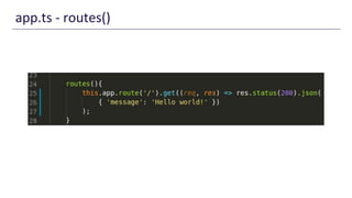 app.ts - routes()
 