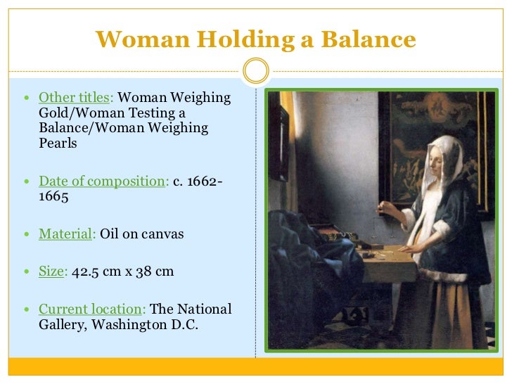 Woman Holding a Balance