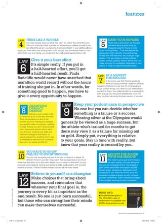 The 12 Hidden Laws of Performance , Womans Fitness March 2012 edition
