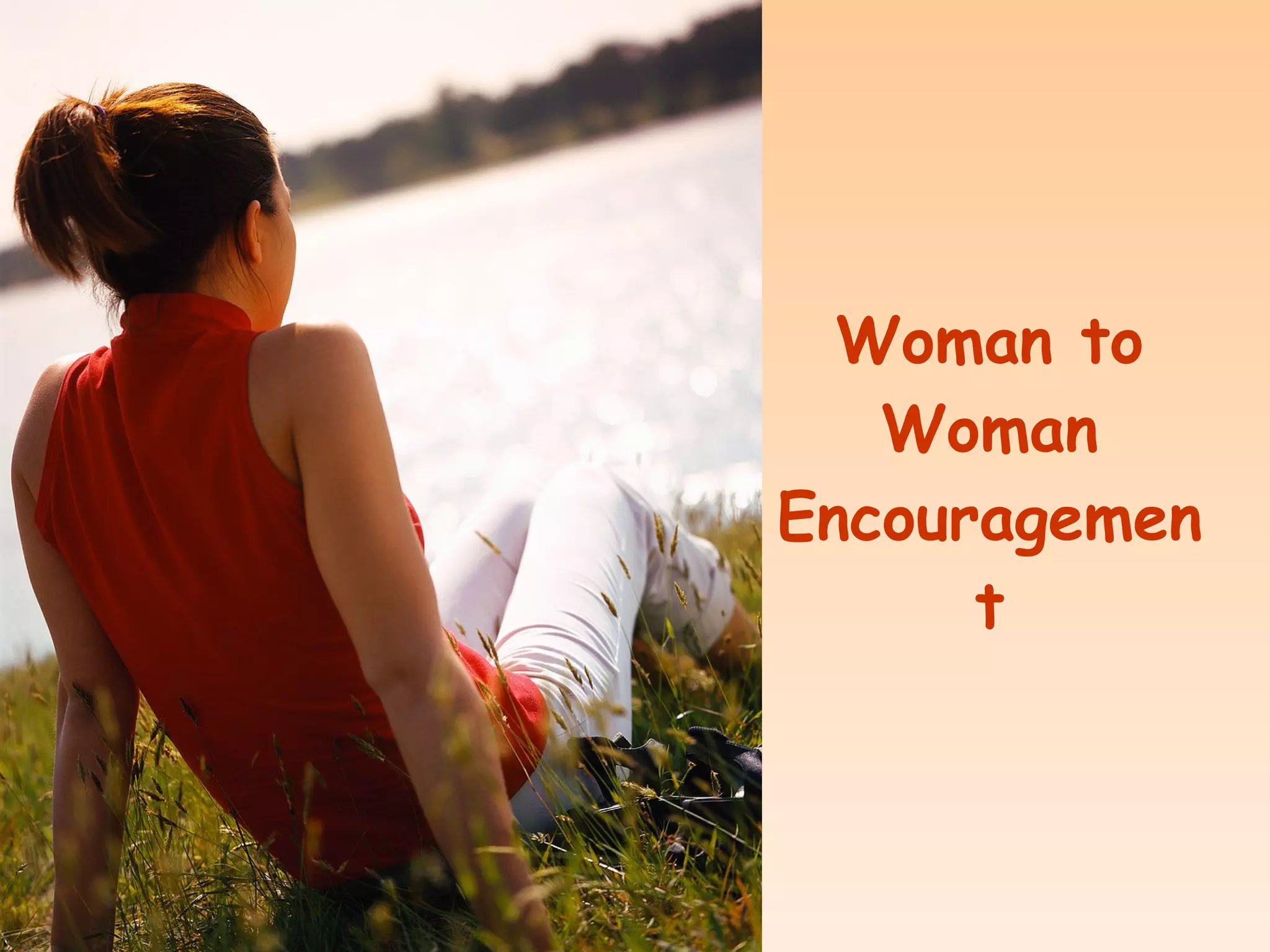 Woman to Woman Encouragement