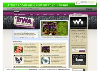Attach added value content to your brand
  Sony Walkman | DontWalkAlone.com                                               ...