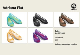 Adriana Flat Price  Rp  275.000 Avalaible  yes  Colour : sama dgn gambar 
