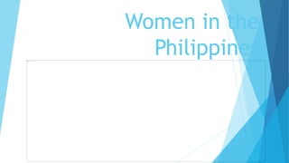 Women in the
Philippines
 