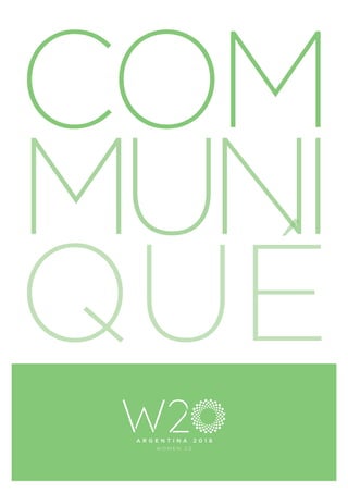 Women 20 Summit 2018 - Communiqué