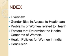Women and health in india | PPTX