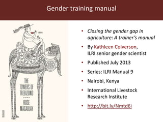 Women and livestock: Why gender matters are big matters