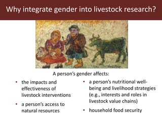 Women and livestock: Why gender matters are big matters