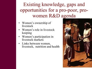 Women and livestock:  a research initiative