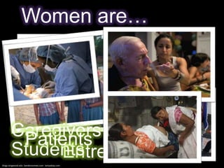 Women are…




       Caregivers
        Patients
       Students
            Entrepreneurs
blogs.longwood.edu banderasnews.com tampabay.com
 