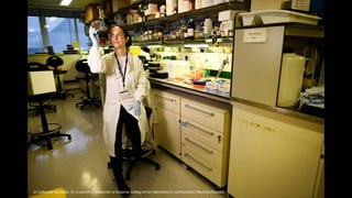 Dr Catherine Reynolds, 37, a scientific researcher at Imperial College at her laboratory in LondonDylan Martinez/Reuters
 
