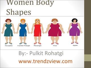 Women Body
Shapes
By:- Pulkit Rohatgi
www.trendzview.com
 