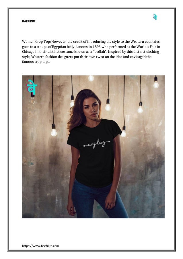 Women Crop Tops History or Origin of the Crop Tops