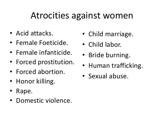 atrocities on women Numerous atrocities against native americans span the hundreds of years from the first arrival of european explorers to the modern era under a wide range of circumstances. atrocities on women Numerous atrocities against native americans span the hundreds of years from the first arrival of european explorers to the modern era under a wide range of circumstances.