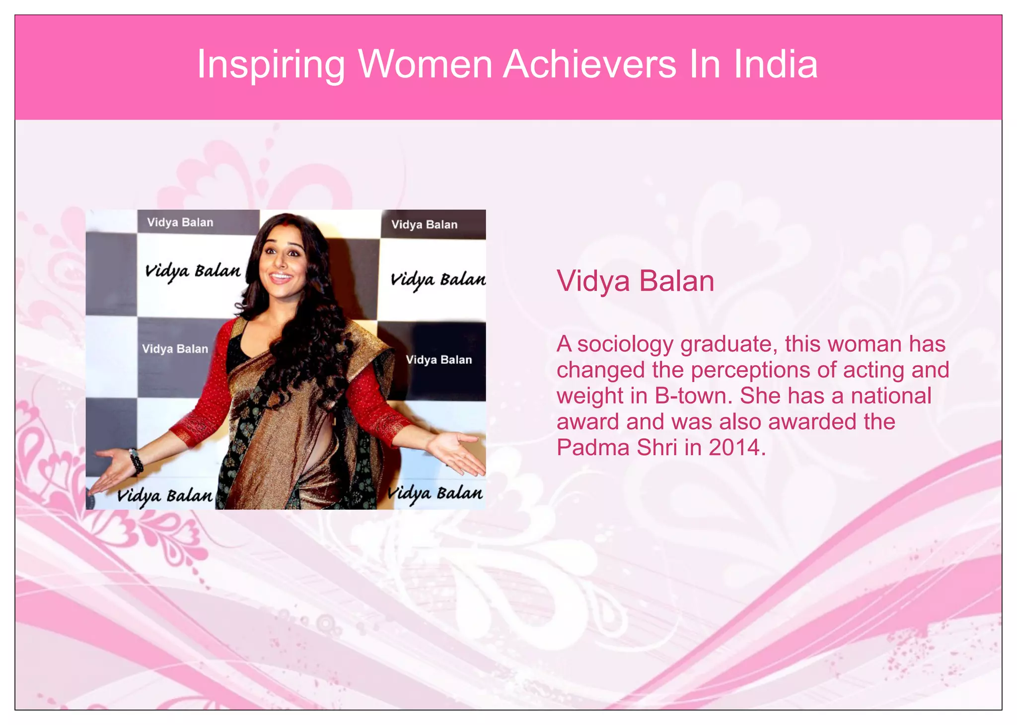 Inspiring Women Achievers In India | PDF