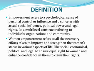Women Empowerment- The Psychological Aspect