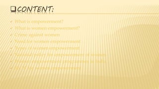 Women empowerment | PPTX