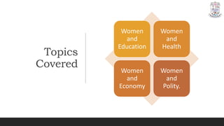 Women empowerment unit-iii- Problems and Challenges in india | PPTX