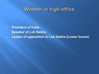 Women empowerment in post independence india | PPTX