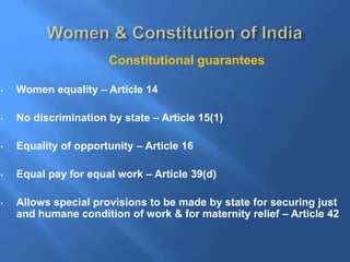 Women empowerment in post independence india | PPTX