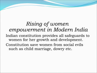 Women empowerment ppt . Basically it's related to women improvement in ...