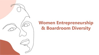 Women Entrepreneurship
& Boardroom Diversity
 
