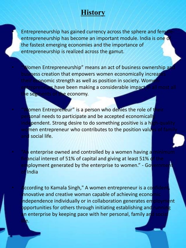 Women entrepreneurship in india ppt | PPTX