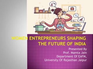 Presented By
Prof. Mamta Jain
Department Of EAFM,
University Of Rajasthan Jaipur
 