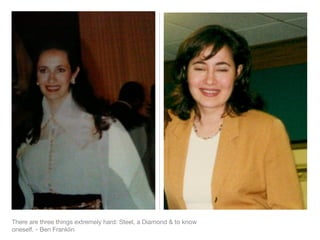 There are three things extremely hard: Steel, a Diamond & to know
oneself. - Ben Franklin
 