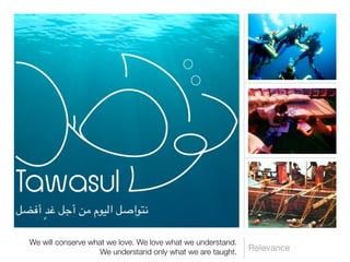 We will conserve what we love. We love what we understand.
                    We understand only what we are taught.   Relevance
 