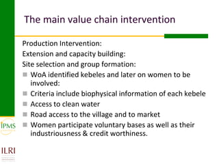 Womens group-based pullet supply business development in selected kebeles of Dale Pilot Learning Woreda, Ethiopia