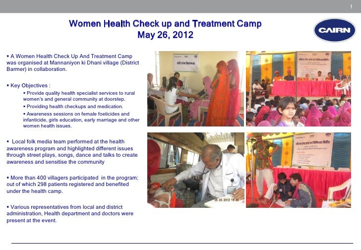 Women Health Check Up and Treatment Camp