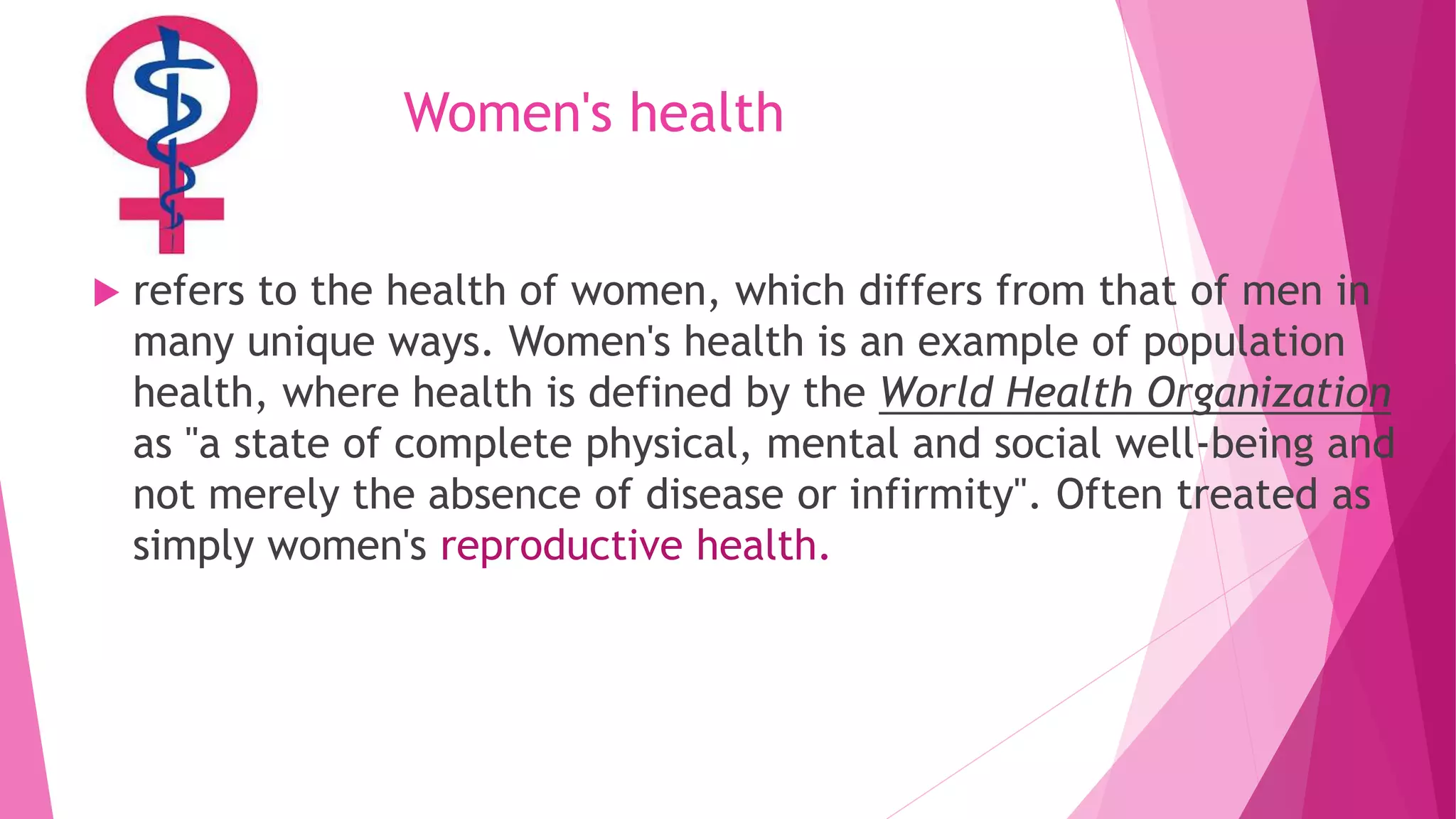 Women health presentation | PPTX