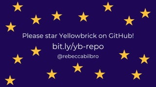 Please star Yellowbrick on GitHub!
bit.ly/yb-repo
@rebeccabilbro
 