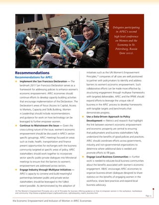 Economic Empowerment and Inclusion of Women in APEC Economies | PDF