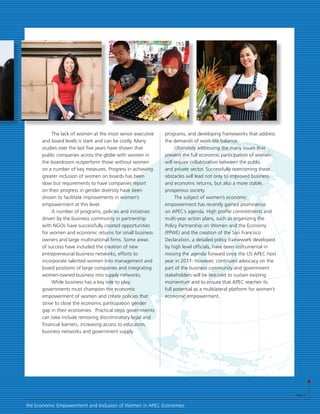 Economic Empowerment and Inclusion of Women in APEC Economies | PDF