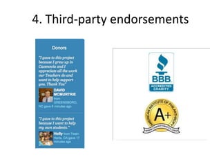 4. Third-party endorsements
 