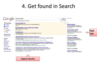 4. Get found in Search



                         Paid
                         Ads




Organic Results
 