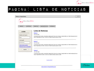Pagina: Lista de Noticias 
 