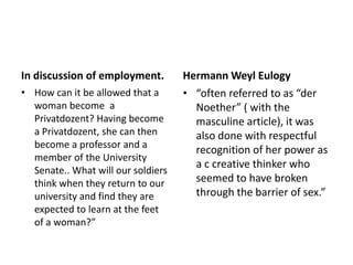 AdaAugusta Byron Lovelace1815-1852Born in London, England.Father was English h Poet Lord George Byron.Dreamed of meeting Mary Somerville.Babbage – ‘The Difference Machine’.Babbage – “The Analytical Machine’.Countess of Lovelace.Ada translated an article into English.She added notes on the limitations and powers of the machine.Signed A.A.L. as unfeminine.She though the computer may be able to create music.Cancer of the uterus.First to articulate the methodology of computer programming.Computer programming language named Ada in her honor.