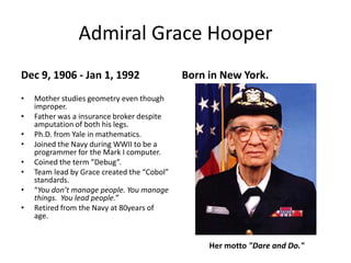 Mary Fairfax Somerville1780-1872Daughter of a Scottish admiral. At 9 couldn’t read, write, work numbers or speak properly.Studied mathematics late into the night. Mostly self educated in math. Wrote Mechanisms of the Heavens a popular text. Born in Burntisland, Scotland.Her achievement pushed girls education to the forefront of debate.Elected to the Royal Astronomical Society in 1835. Wrote Connection of the Physical Sciences, Physical Geography, and Molecular and Microscopic Science. (at age 89)Name given to Somerville college at Oxford. 